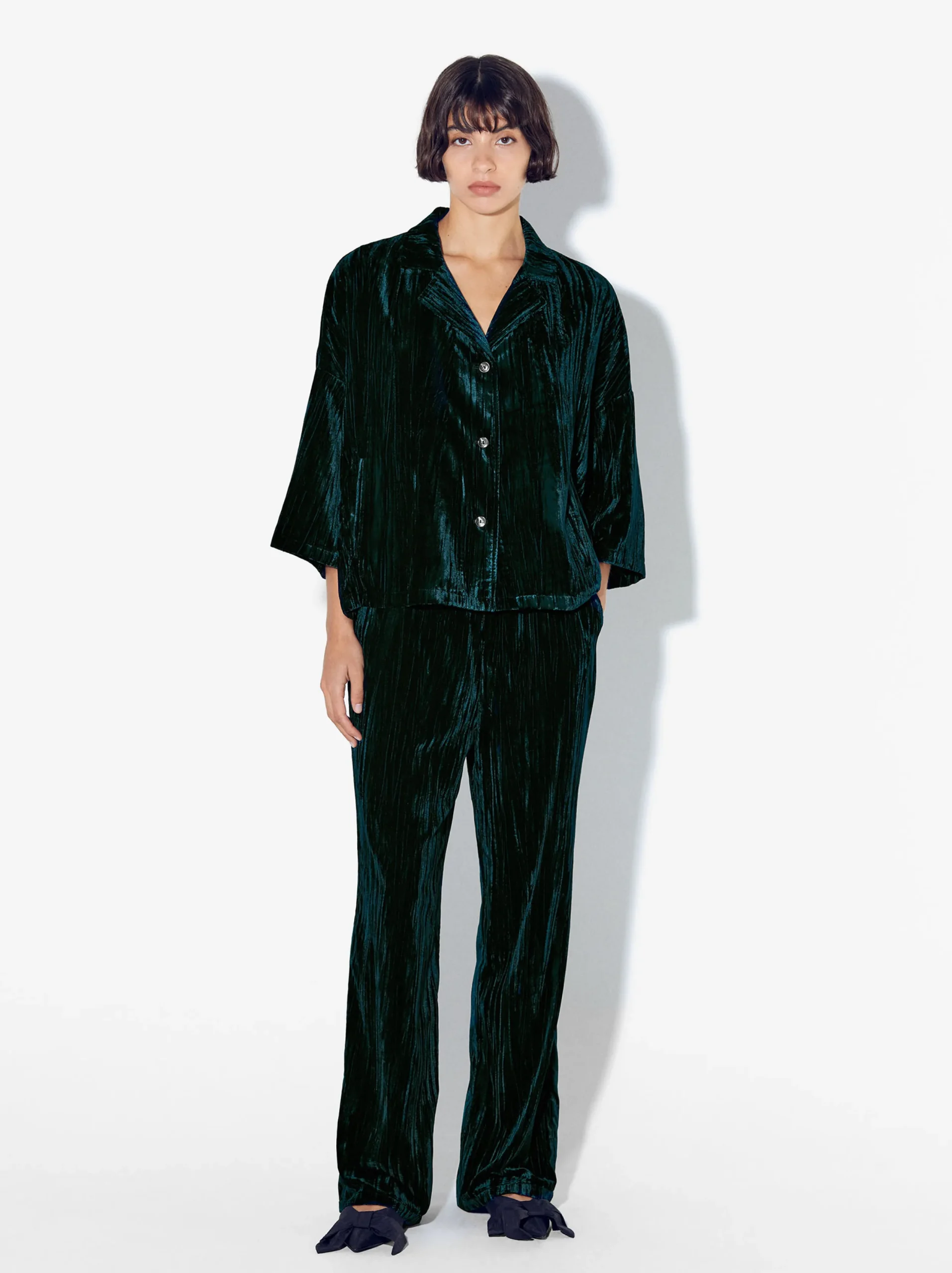 PARFOIS Exclusivo Online - Pantalón De Terciopelo Azul Fashion
