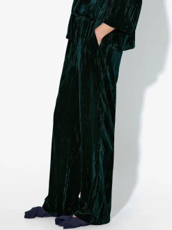 PARFOIS Exclusivo Online - Pantalón De Terciopelo Azul Fashion
