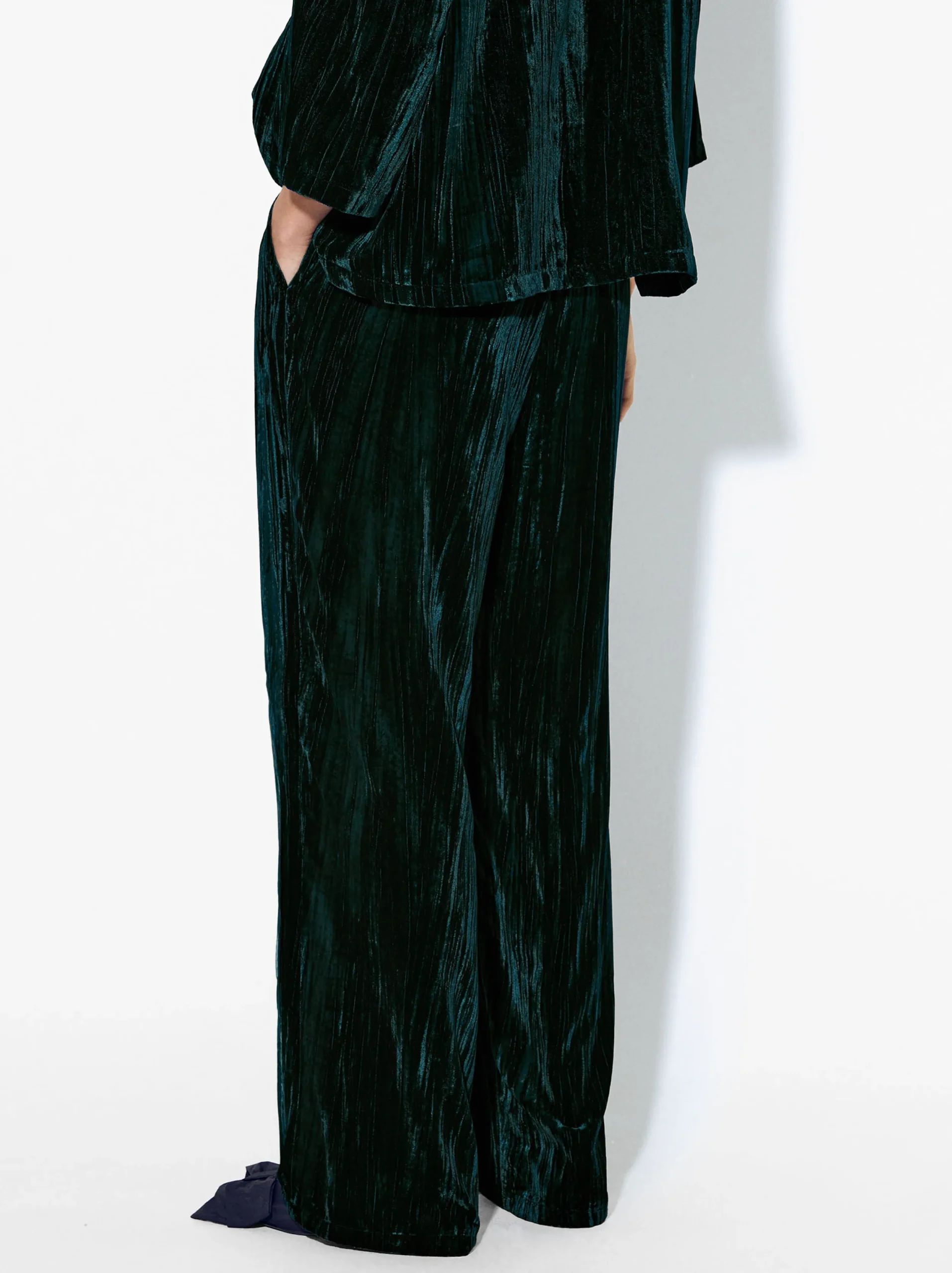 PARFOIS Exclusivo Online - Pantalón De Terciopelo Azul Fashion