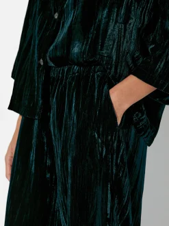 PARFOIS Exclusivo Online - Pantalón De Terciopelo Azul Fashion