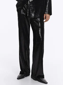 PARFOIS Exclusivo Online - Pantal&oacute;n De Lentejuelas Negro Best Sale