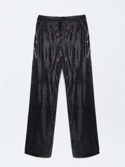 PARFOIS Exclusivo Online - Pantalón De Lentejuelas Negro Best Sale