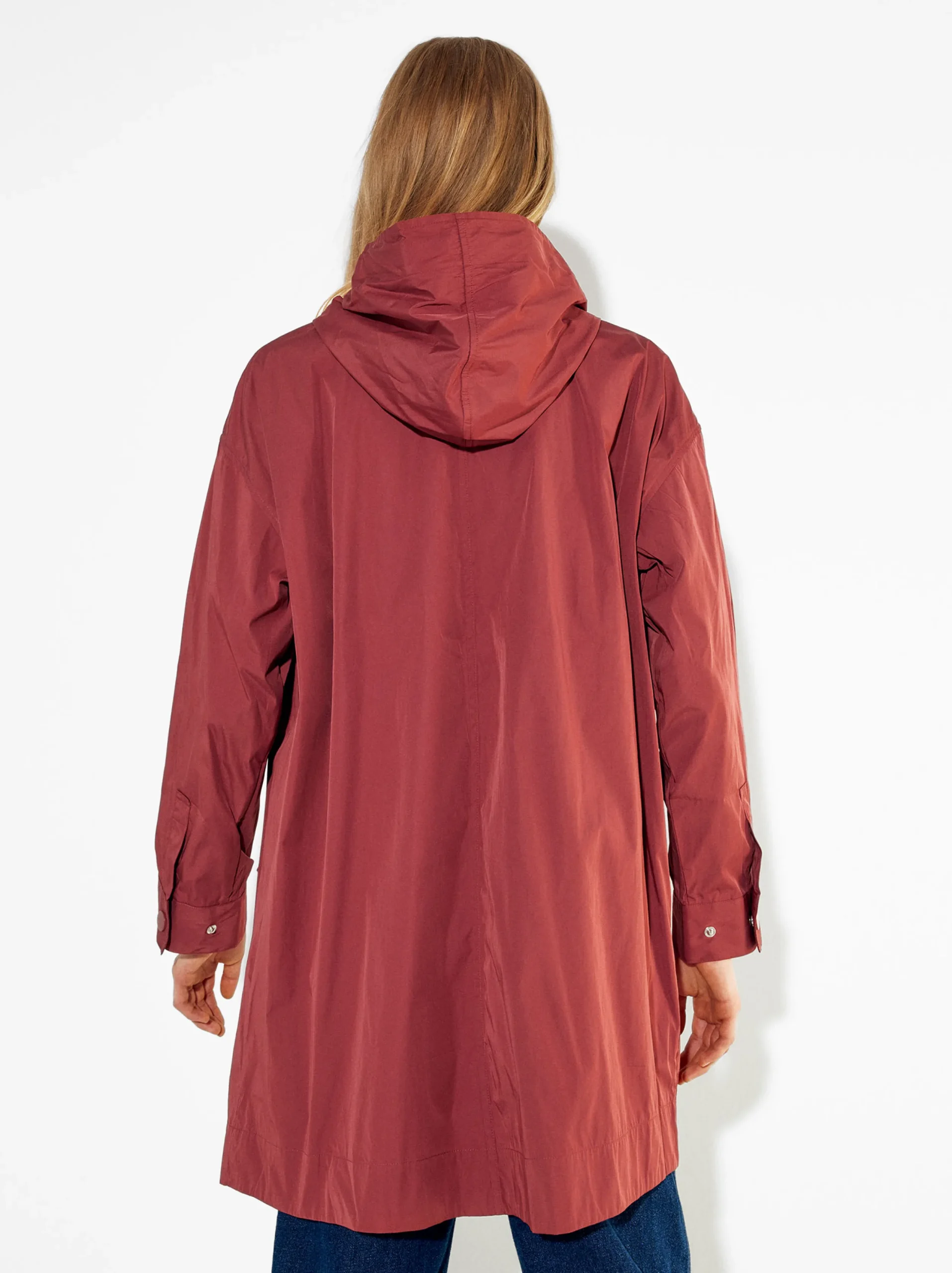 PARFOIS Exclusivo Online - Parka Larga Con Capucha Burdeos Best