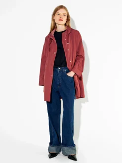 PARFOIS Exclusivo Online - Parka Larga Con Capucha Burdeos Best