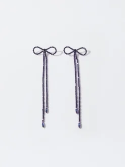 PARFOIS Exclusivo Online - Pendientes Lazo Con Cristales Violeta Sale