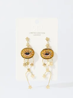 PARFOIS Exclusivo Online - Pendientes Con Ojo Y Estrellas Multicor Store