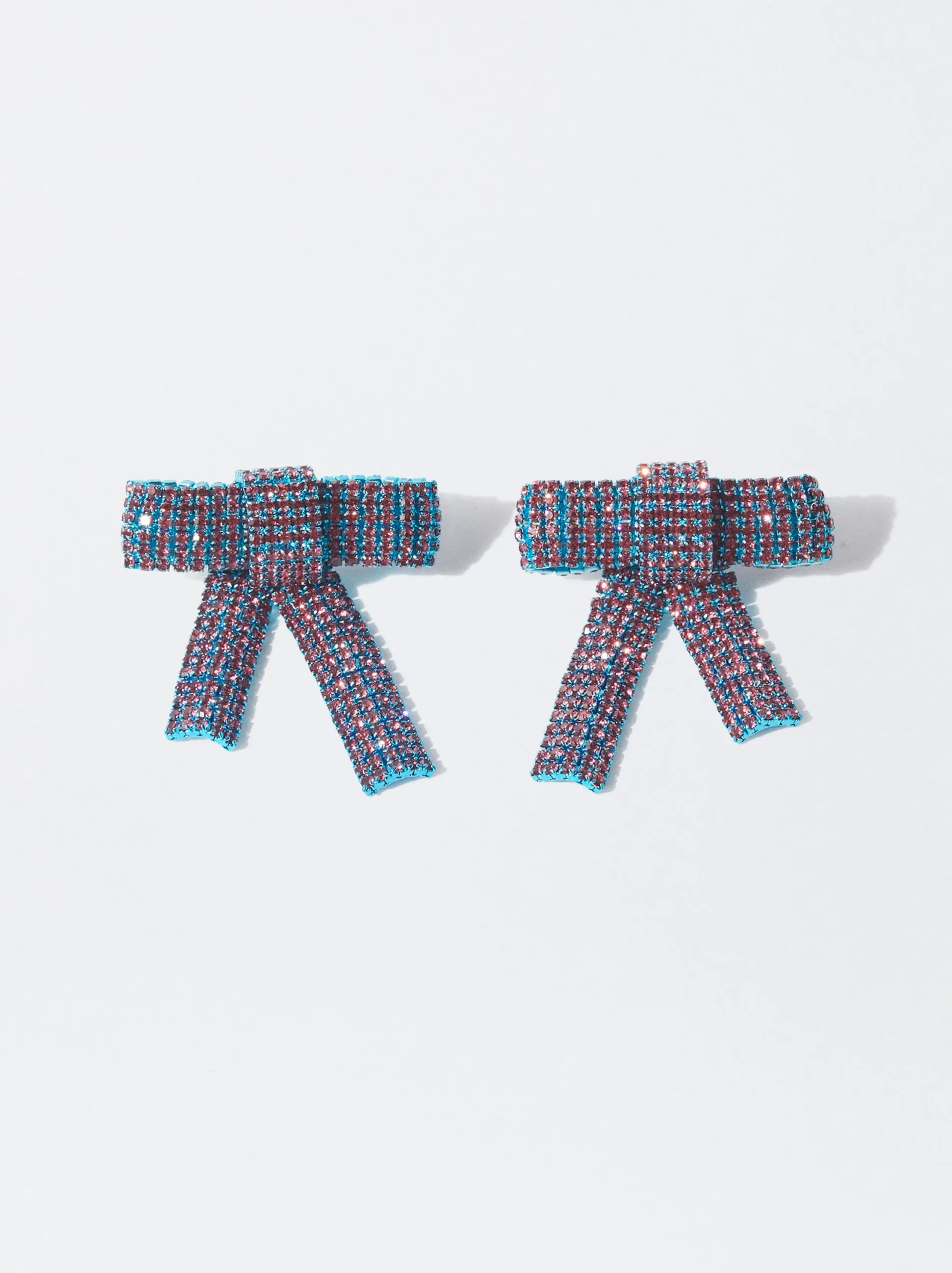 PARFOIS Exclusivo Online - Pendientes Lazo Con Cristales Multicor Cheap