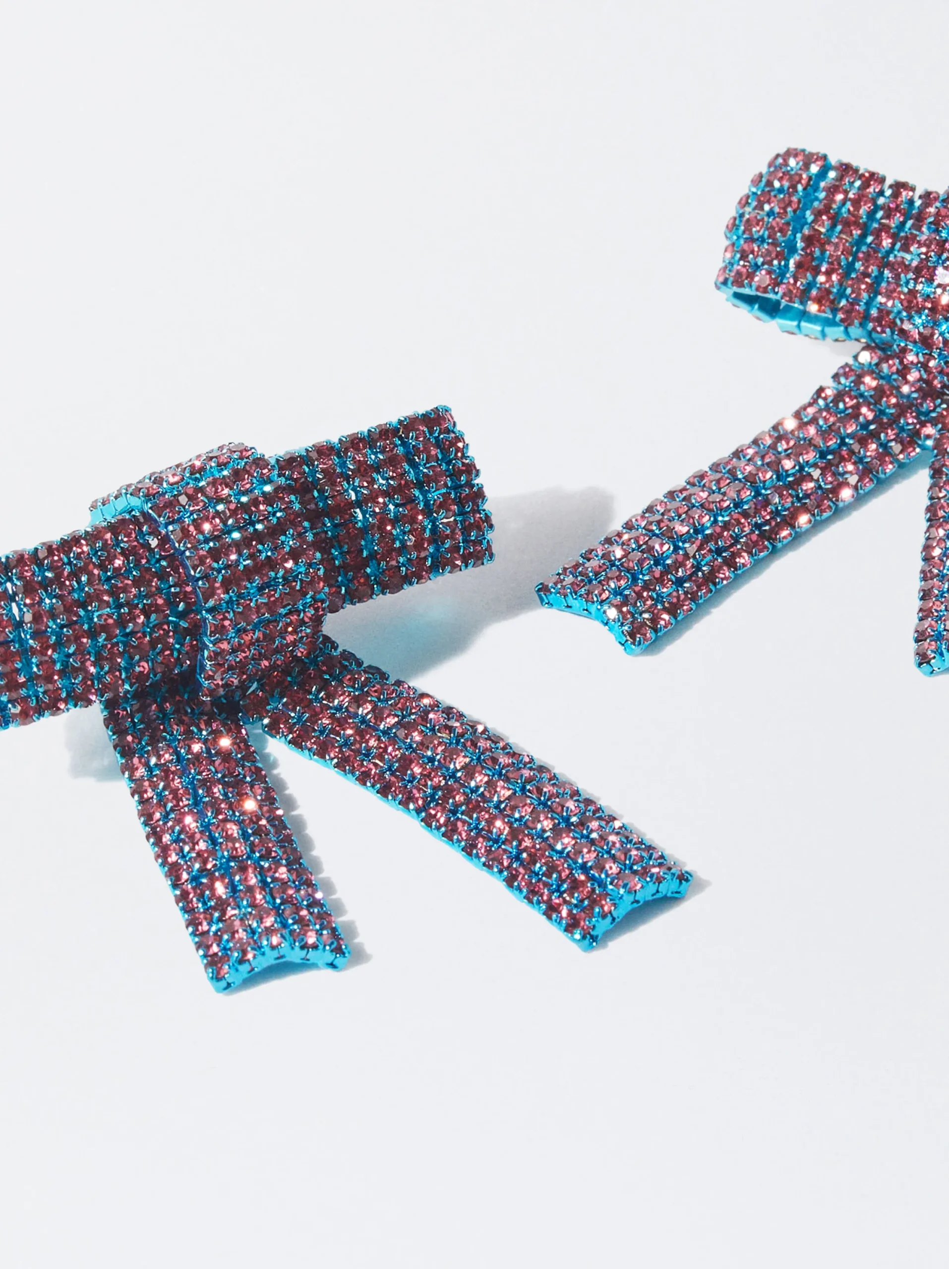 PARFOIS Exclusivo Online - Pendientes Lazo Con Cristales Multicor Cheap