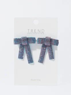 PARFOIS Exclusivo Online - Pendientes Lazo Con Cristales Multicor Cheap