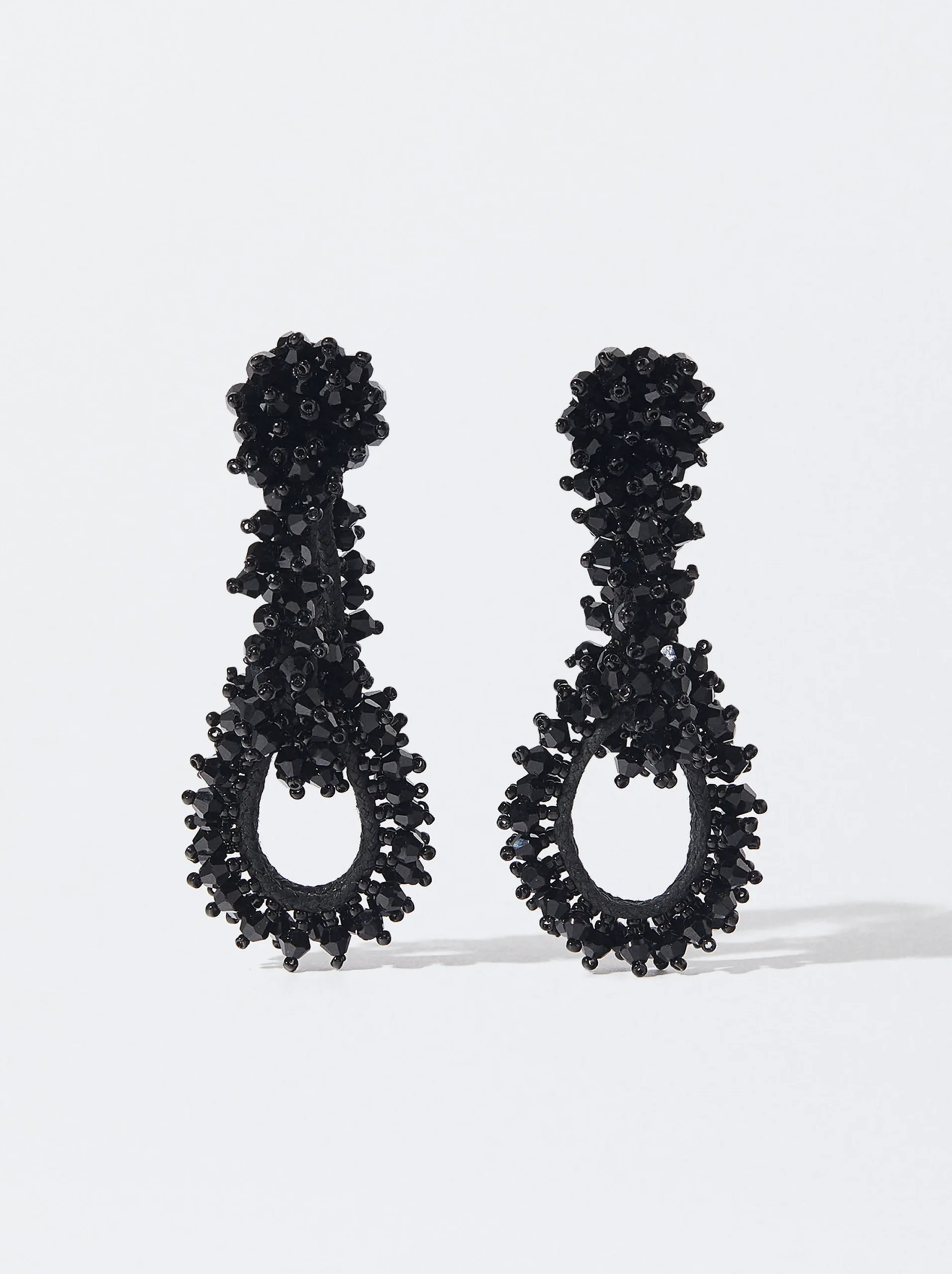 PARFOIS Exclusivo Online - Pendientes Entrelazados Con Cristales Negro Sale