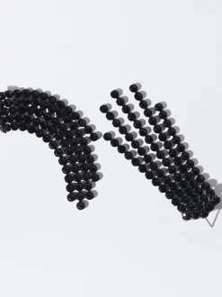 PARFOIS Exclusivo Online - Pendientes Largos Con Cristales Negro Clearance