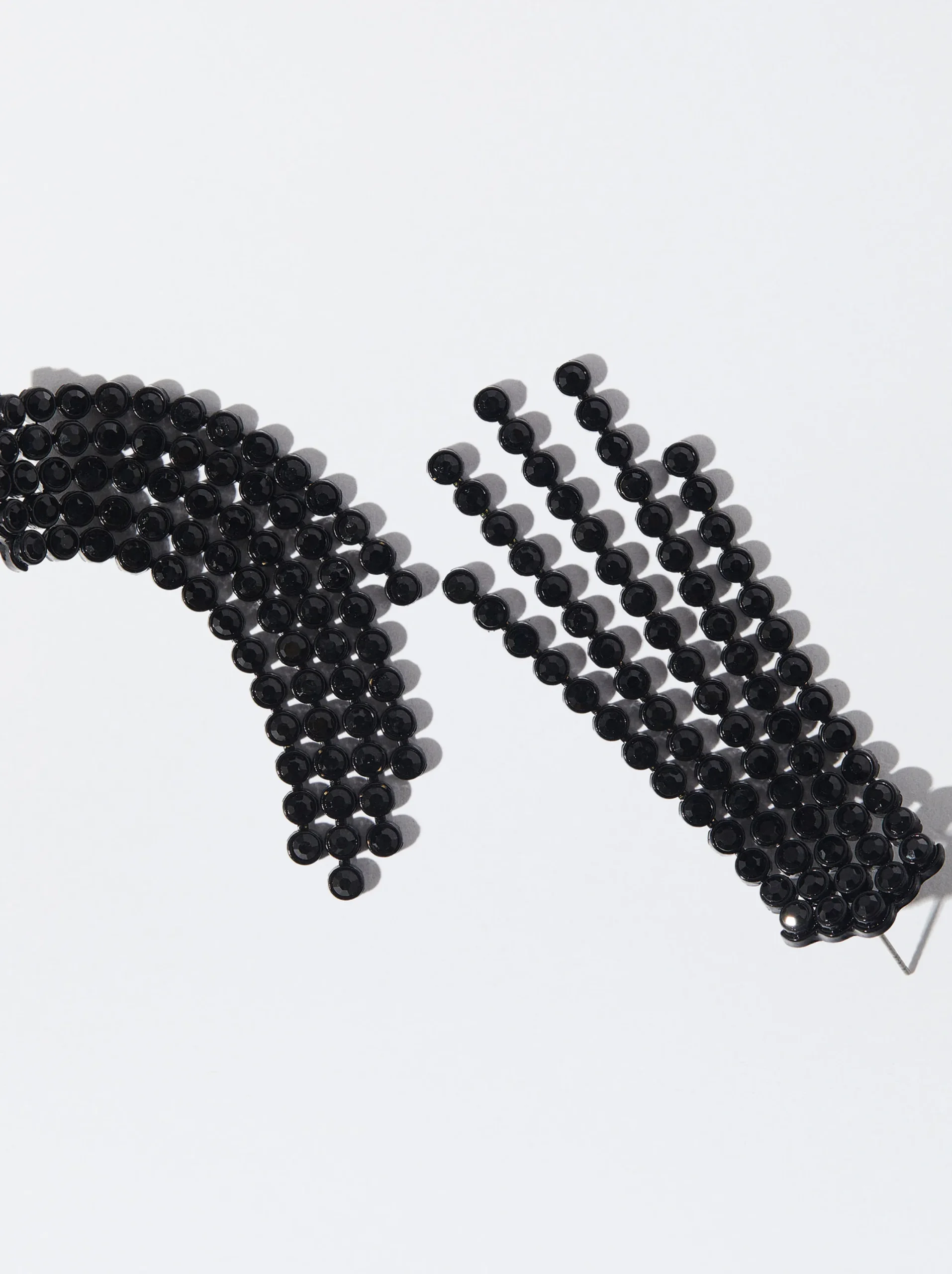 PARFOIS Exclusivo Online - Pendientes Largos Con Cristales Negro Clearance