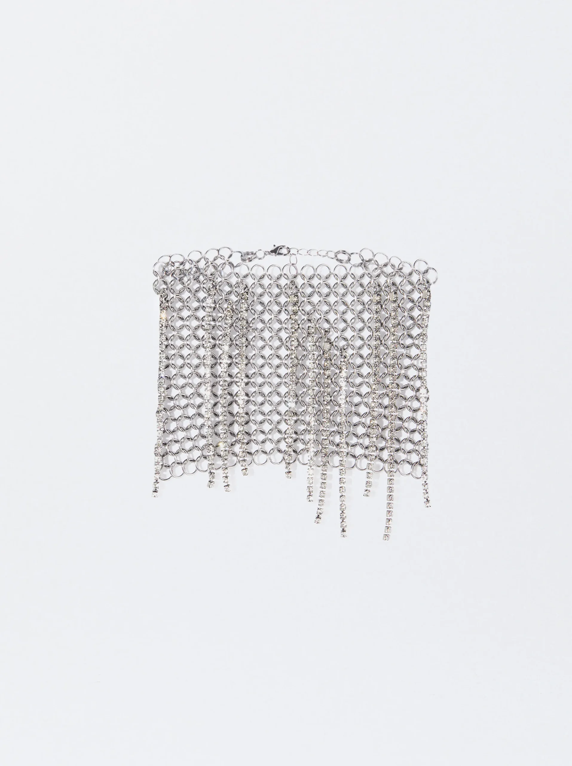 PARFOIS Exclusivo Online - Pulsera De Pie Efecto Malla Con Cristales Plateado Shop