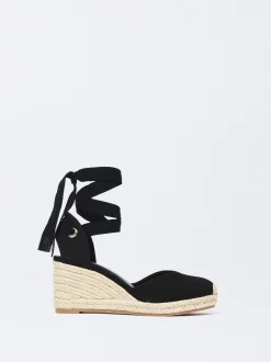 PARFOIS Exclusivo Online - Sandalia Cuña Yute Negro Clearance