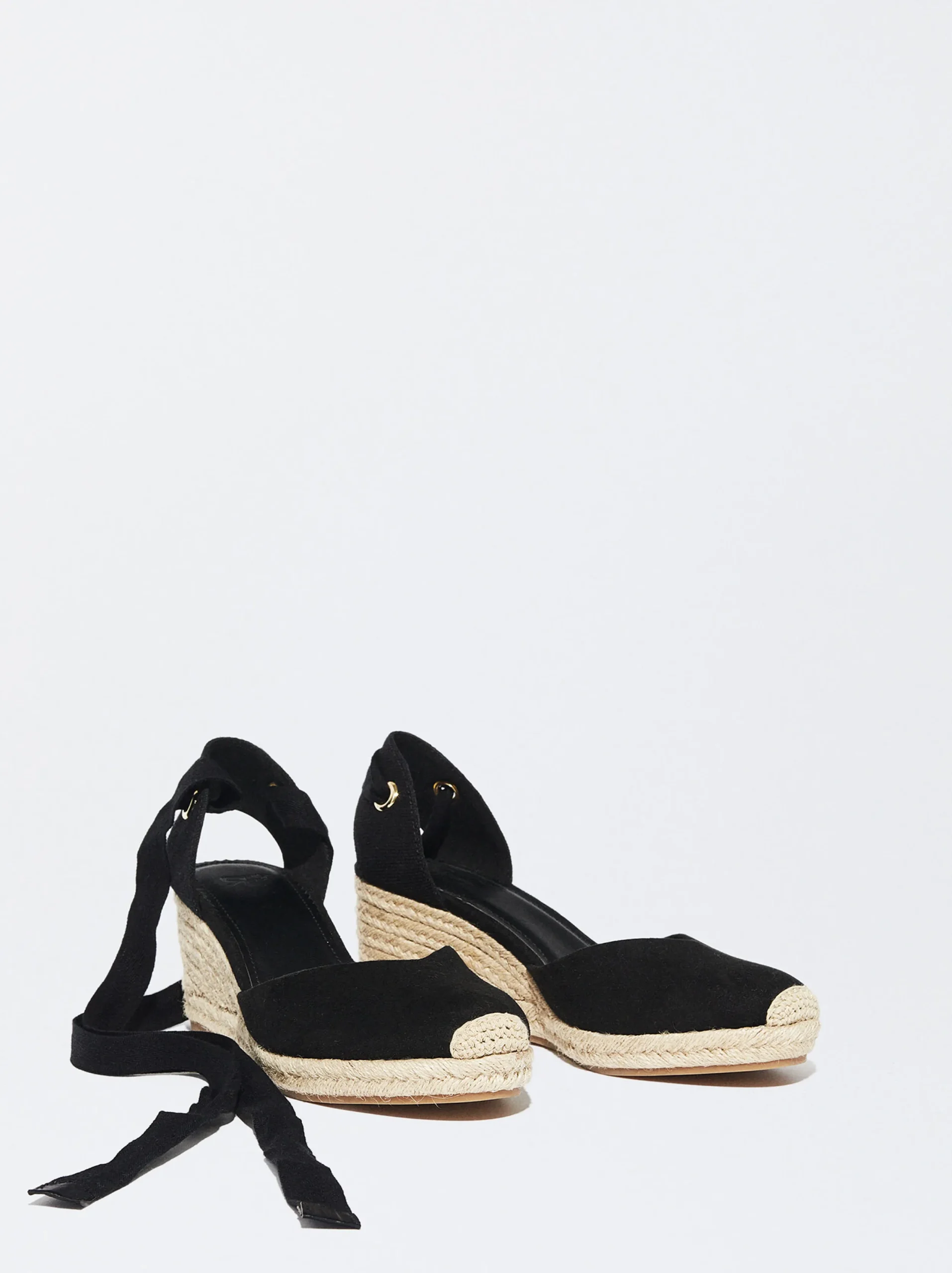 PARFOIS Exclusivo Online - Sandalia Cuña Yute Negro Clearance
