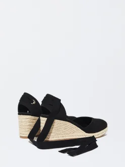 PARFOIS Exclusivo Online - Sandalia Cuña Yute Negro Clearance