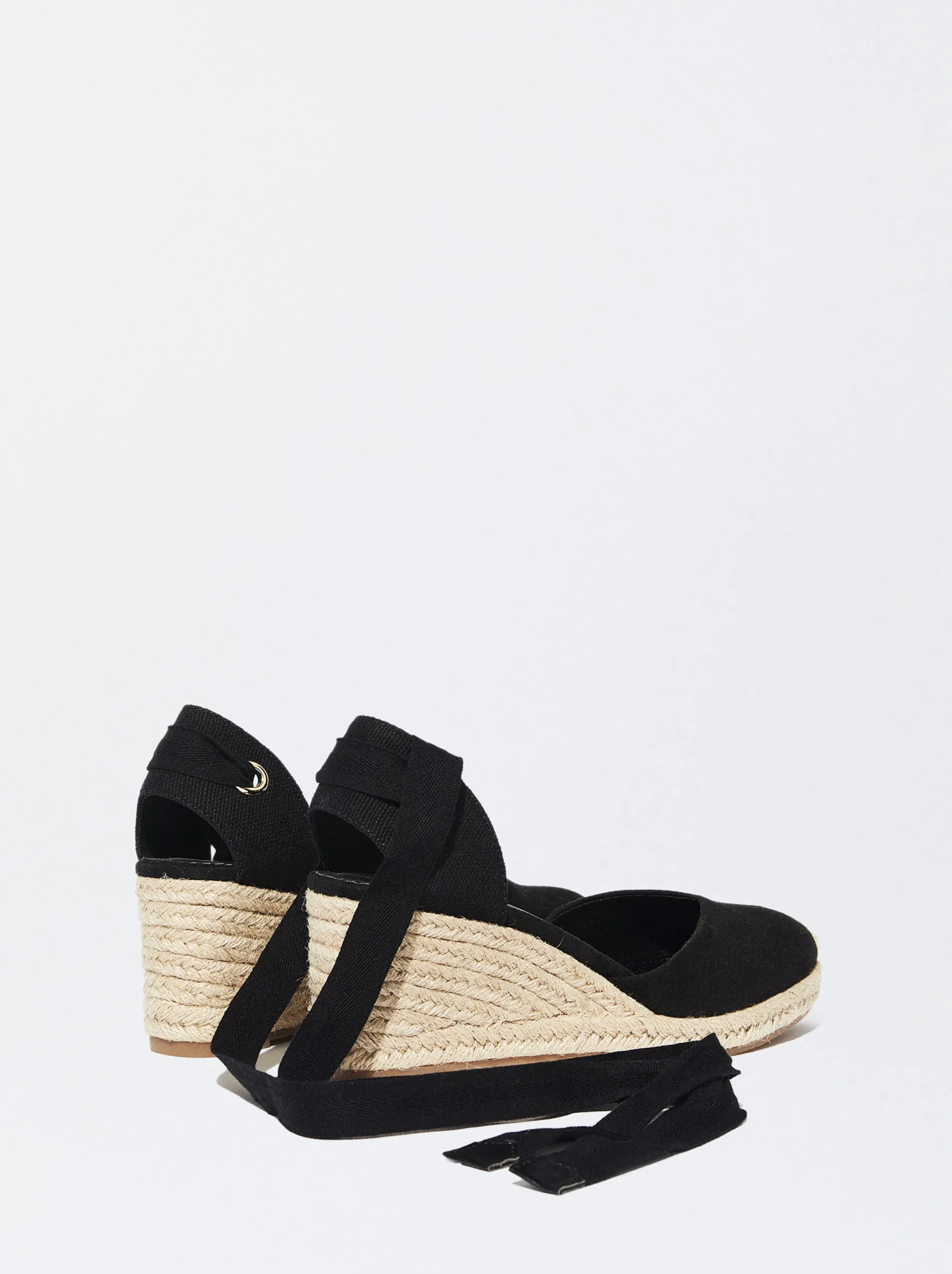 PARFOIS Exclusivo Online - Sandalia Cuña Yute Negro Clearance