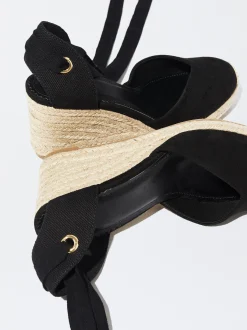 PARFOIS Exclusivo Online - Sandalia Cuña Yute Negro Clearance