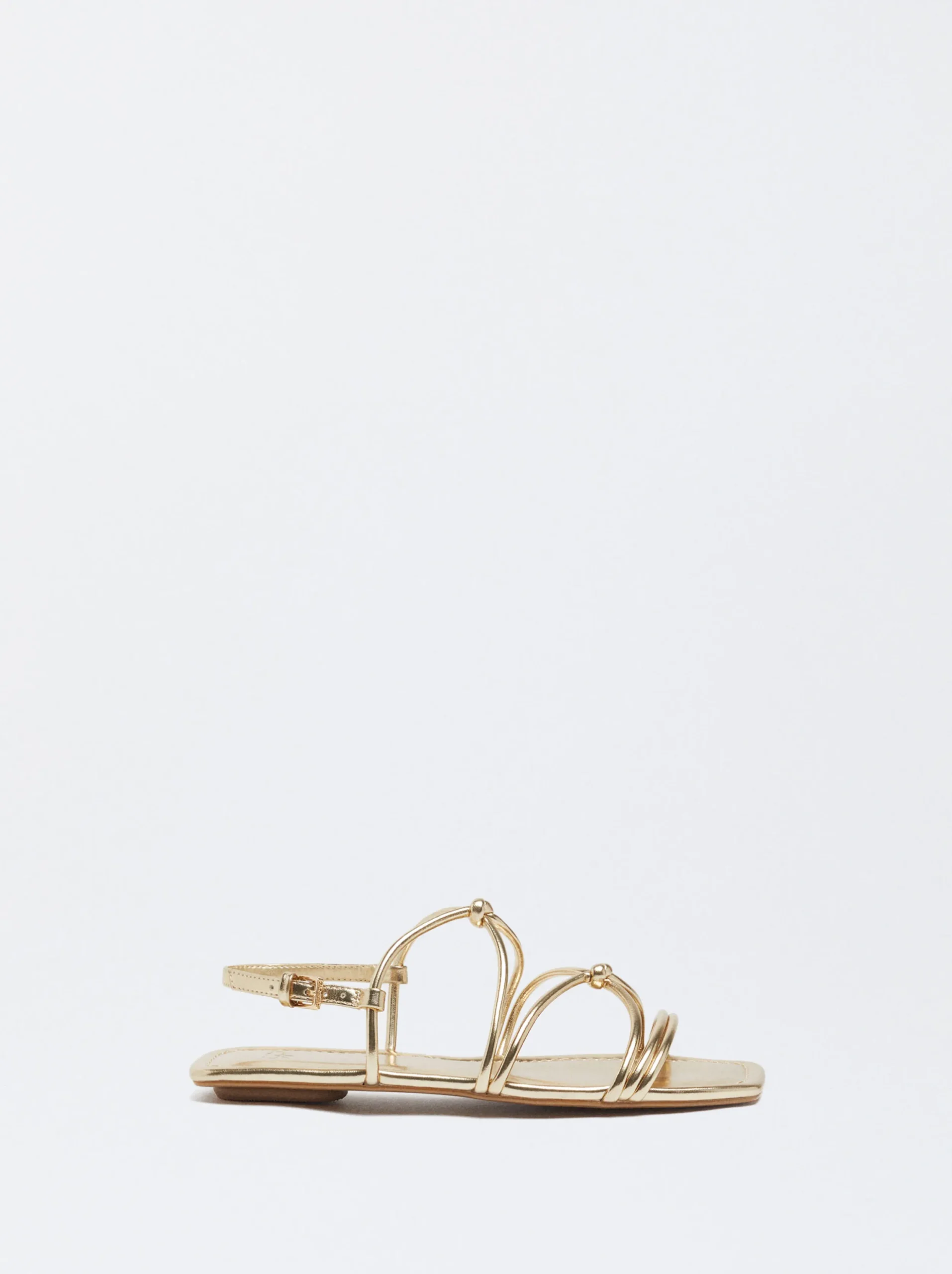 PARFOIS Exclusivo Online - Sandalia Plana Nudos Dorado Online