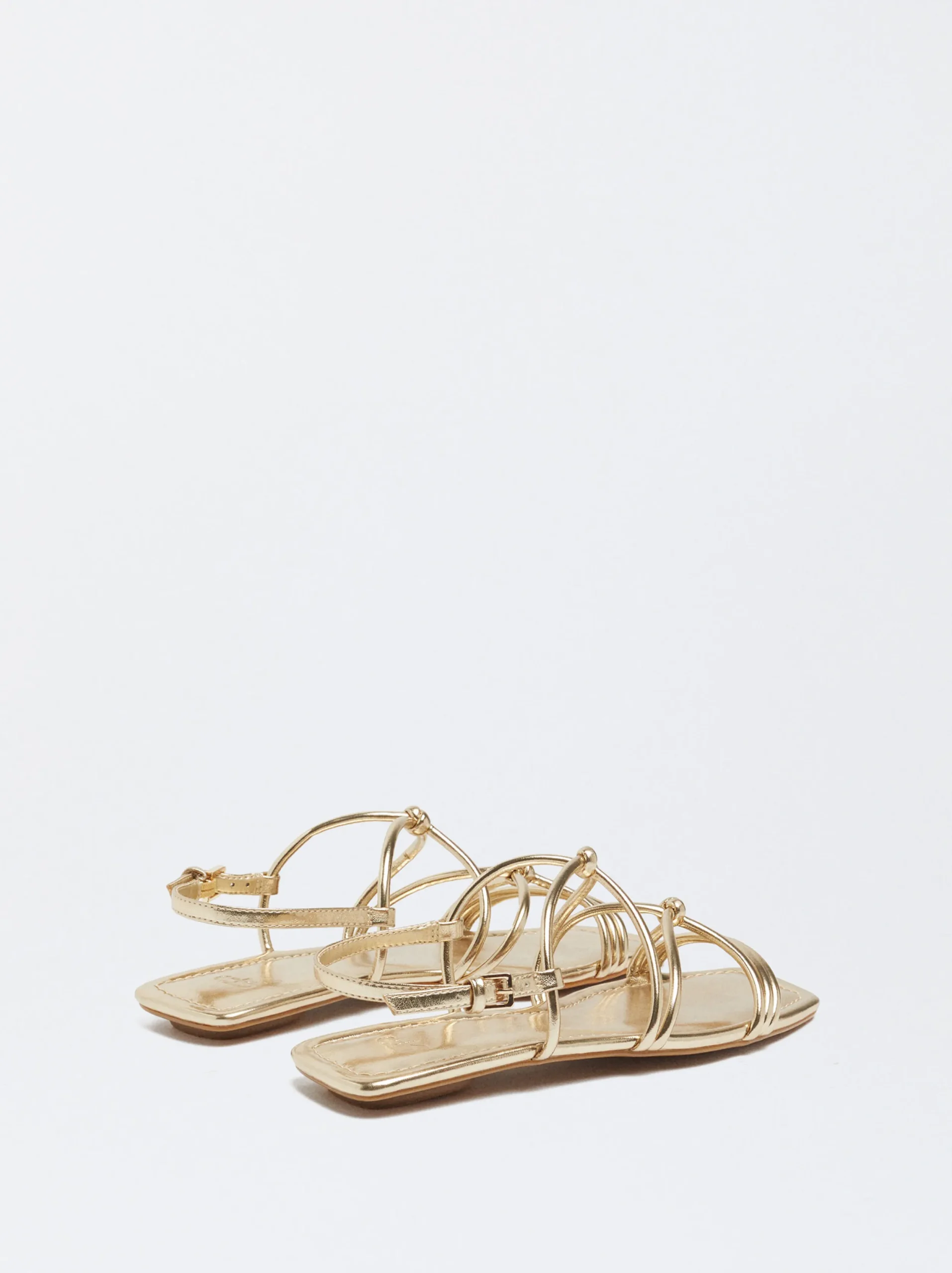 PARFOIS Exclusivo Online - Sandalia Plana Nudos Dorado Online