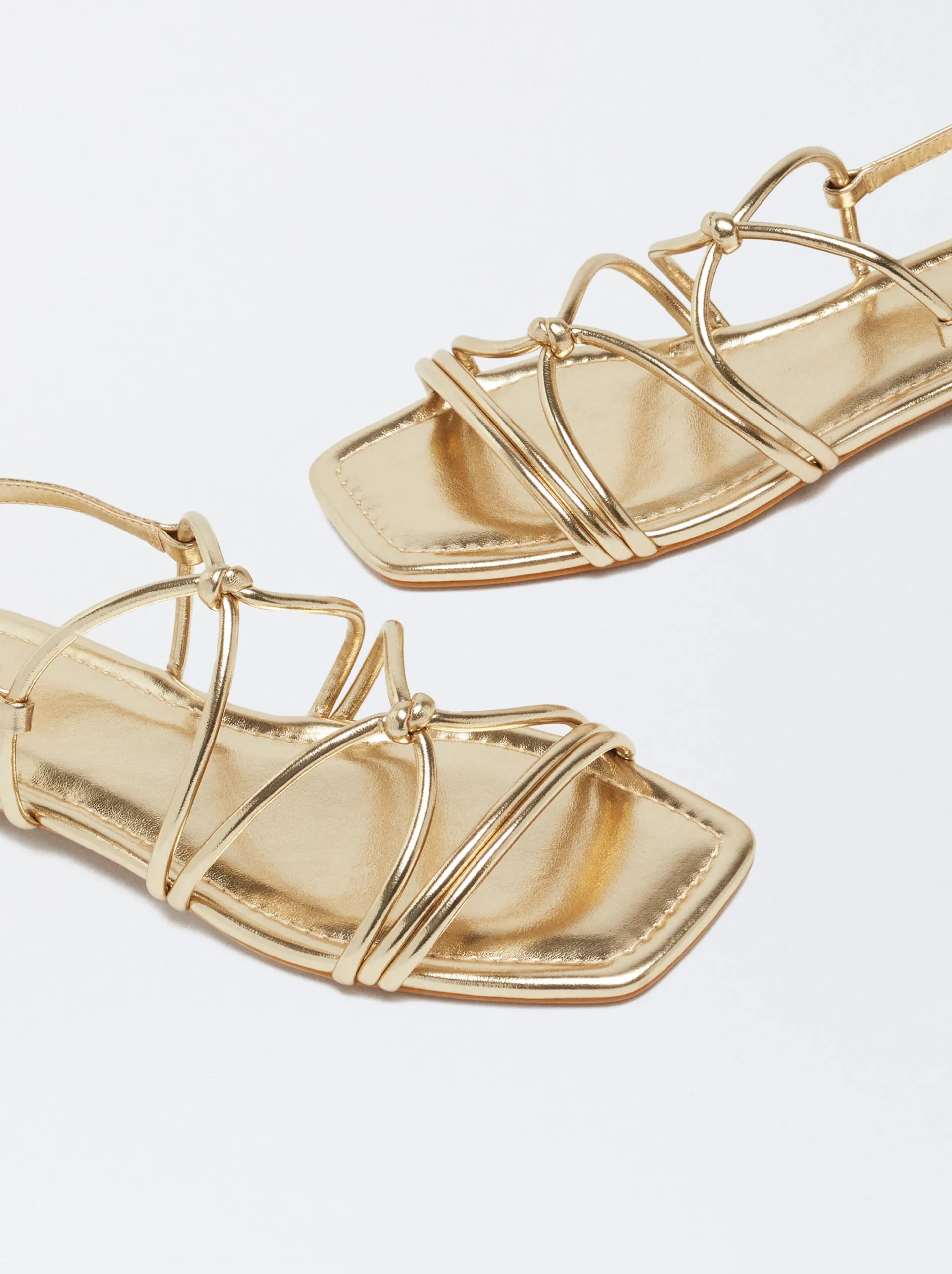 PARFOIS Exclusivo Online - Sandalia Plana Nudos Dorado Online