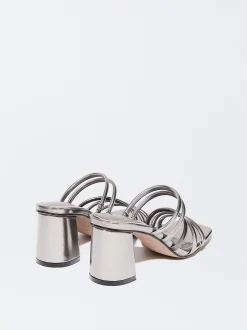 PARFOIS Exclusivo Online - Sandalia Tacón Tiras Metalizadas Negro Flash Sale
