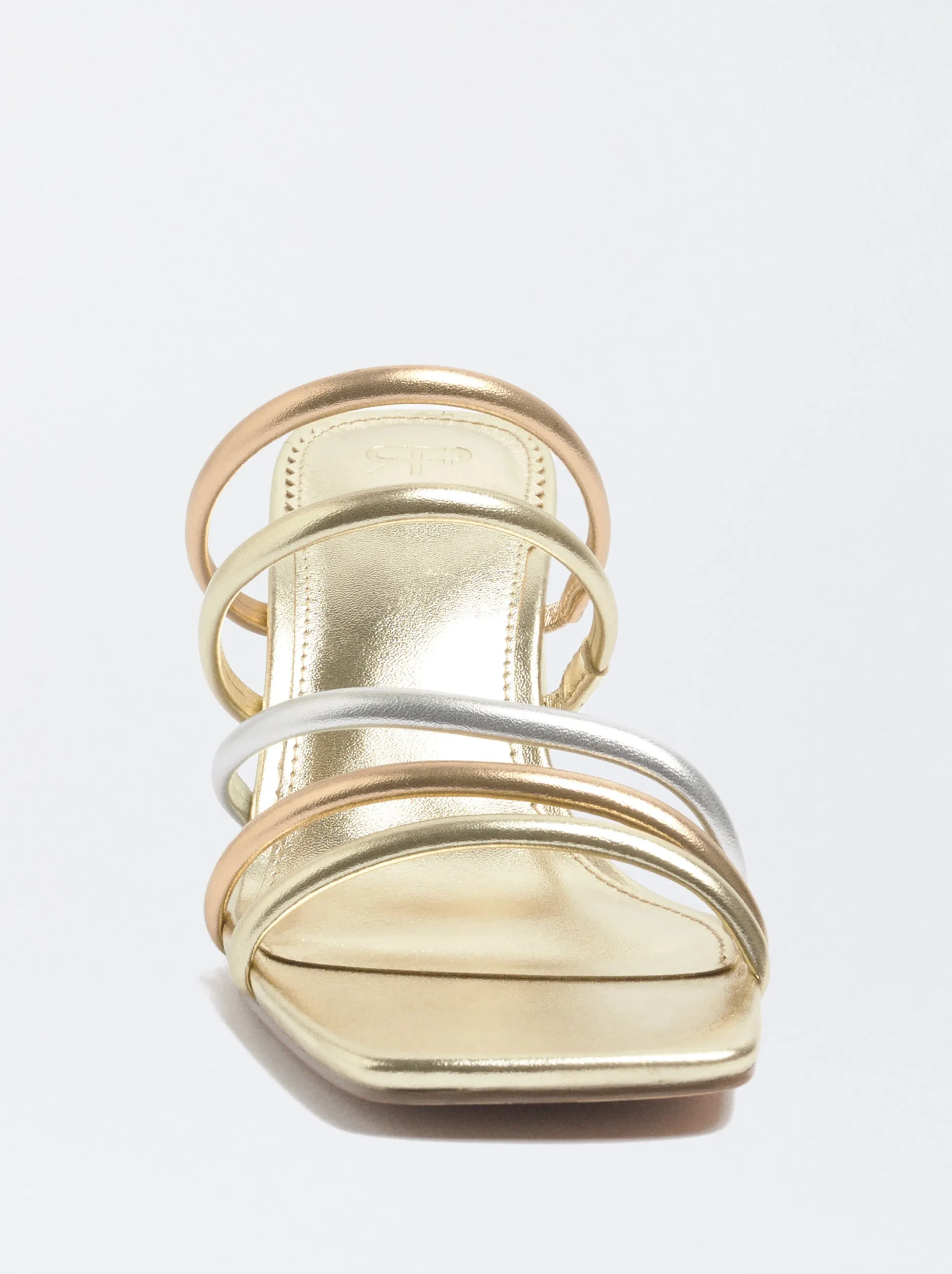 PARFOIS Exclusivo Online - Sandalia Tacón Tiras Metalizadas Multicor Online