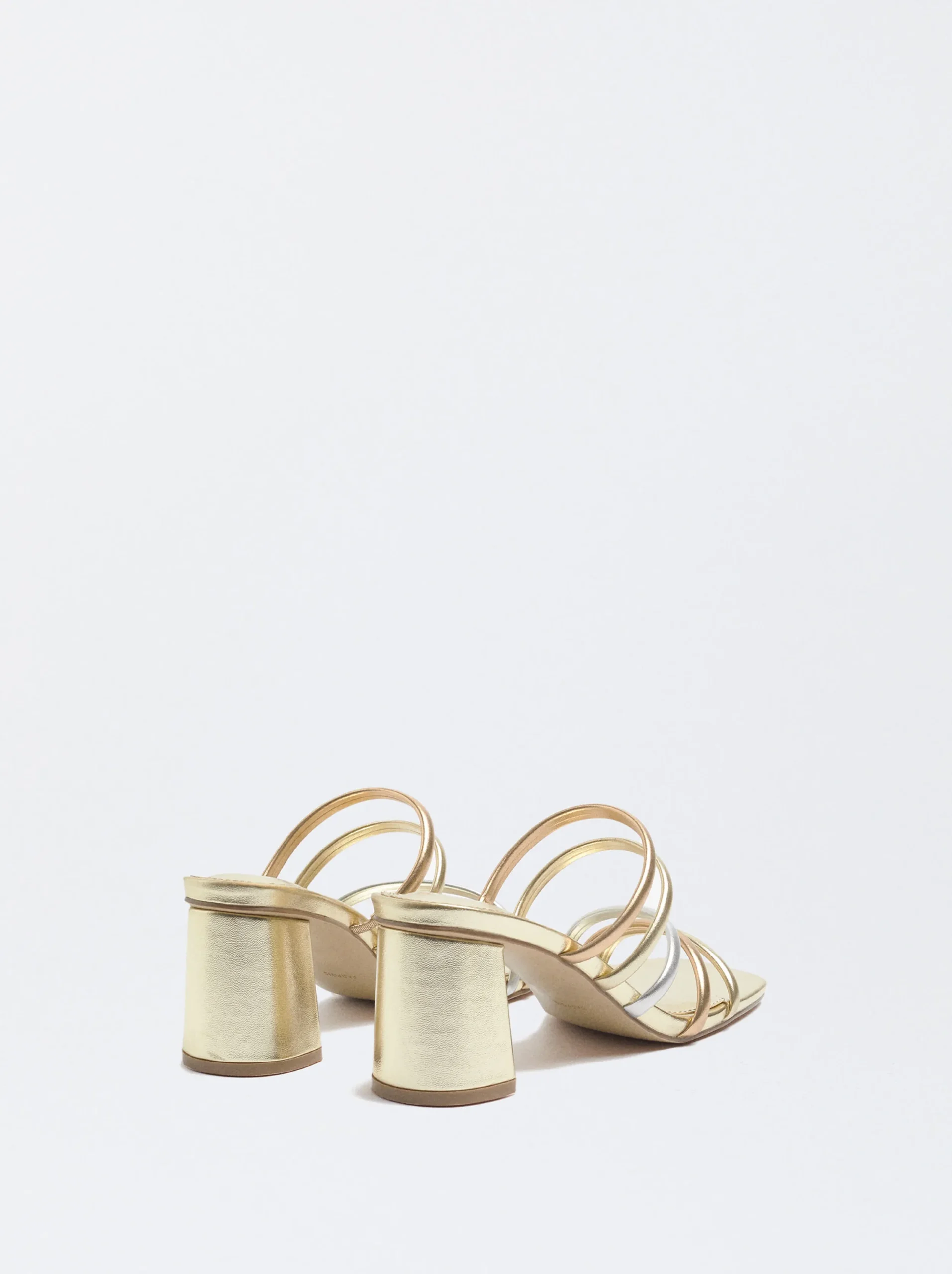 PARFOIS Exclusivo Online - Sandalia Tacón Tiras Metalizadas Multicor Online
