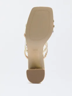PARFOIS Exclusivo Online - Sandalia Tacón Tiras Metalizadas Multicor Online