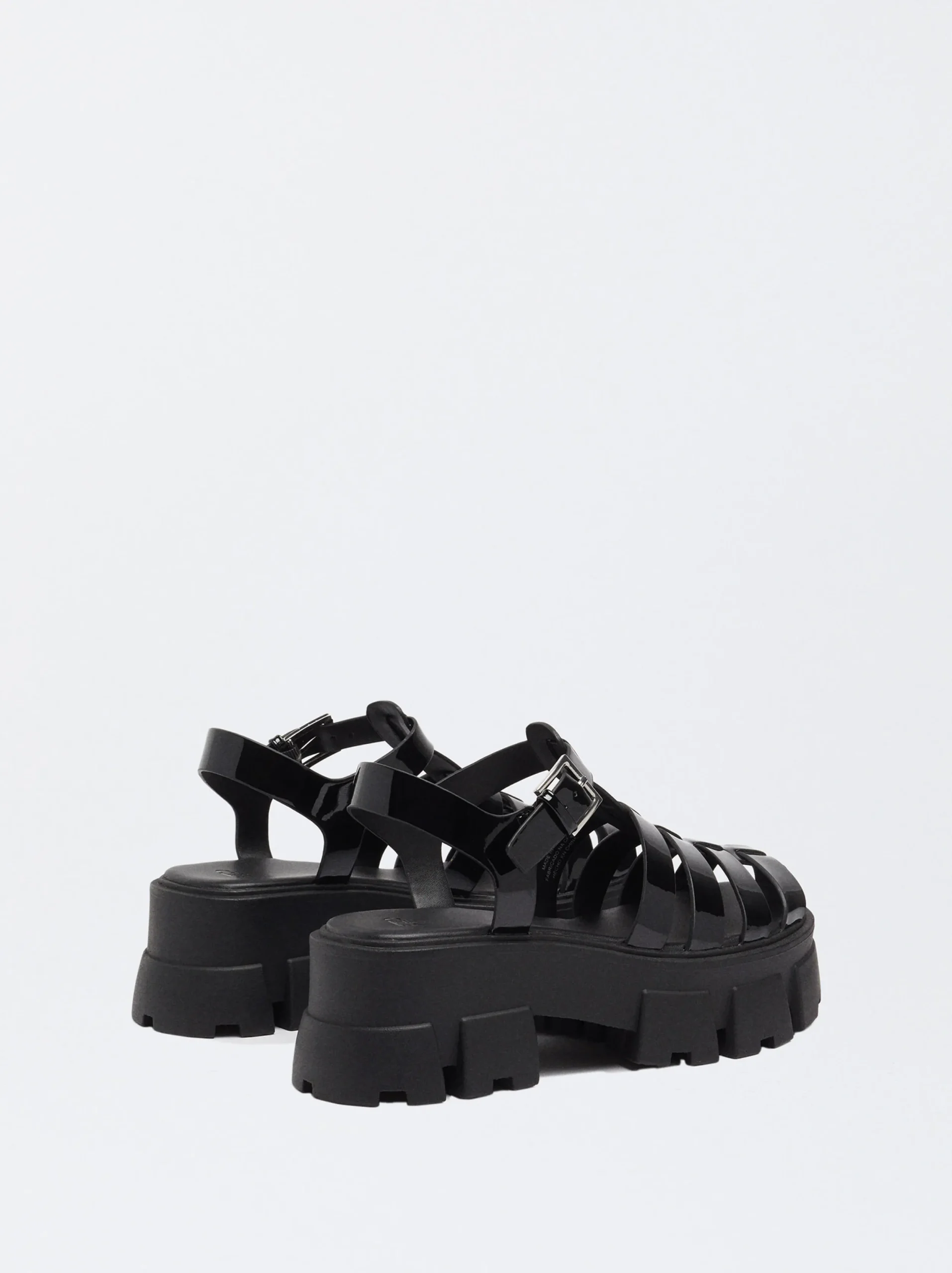 PARFOIS Exclusivo Online - Sandalia Cangrejera Plataforma Negro Flash Sale