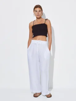 PARFOIS Exclusivo Online - Top Corto Fruncido Negro Online