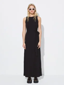 PARFOIS Exclusivo Online - Vestido Largo Cinturón Con Lazada Negro Best