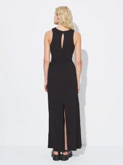 PARFOIS Exclusivo Online - Vestido Largo Cintur&oacute;n Con Lazada Negro Best