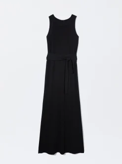 PARFOIS Exclusivo Online - Vestido Largo Cintur&oacute;n Con Lazada Negro Best