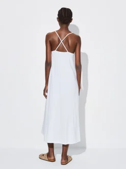 PARFOIS Exclusivo Online - Vestido Algod&oacute;n Largo Blanco Fashion