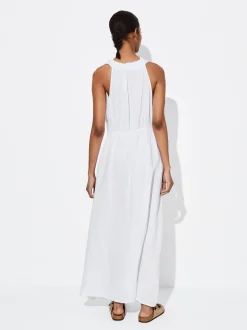 PARFOIS Exclusivo Online - Vestido Lino Blanco Cheap