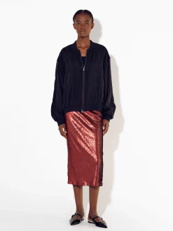 PARFOIS Falda Con Lentejuelas Rojo Store