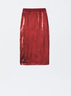PARFOIS Falda Con Lentejuelas Rojo Store