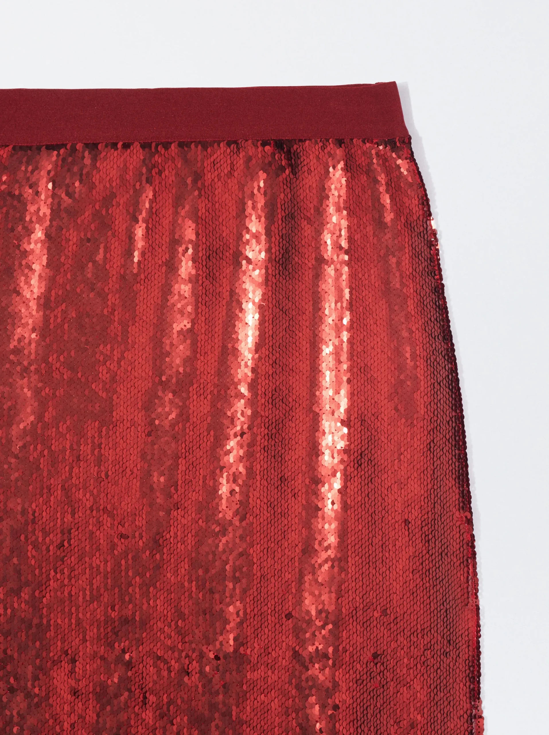 PARFOIS Falda Con Lentejuelas Rojo Store