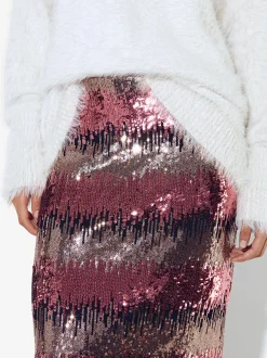 PARFOIS Falda Con Lentejuelas Multicor Cheap