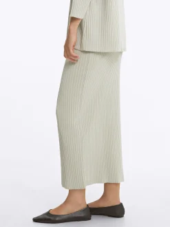 PARFOIS Falda De Punto Canalada Gris Discount