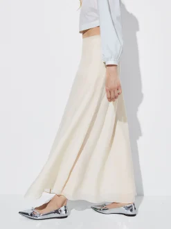 PARFOIS Falda Larga Lyocell Crudo Best Sale