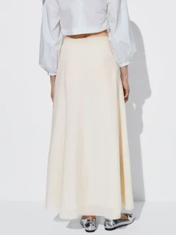 PARFOIS Falda Larga Lyocell Crudo Best Sale
