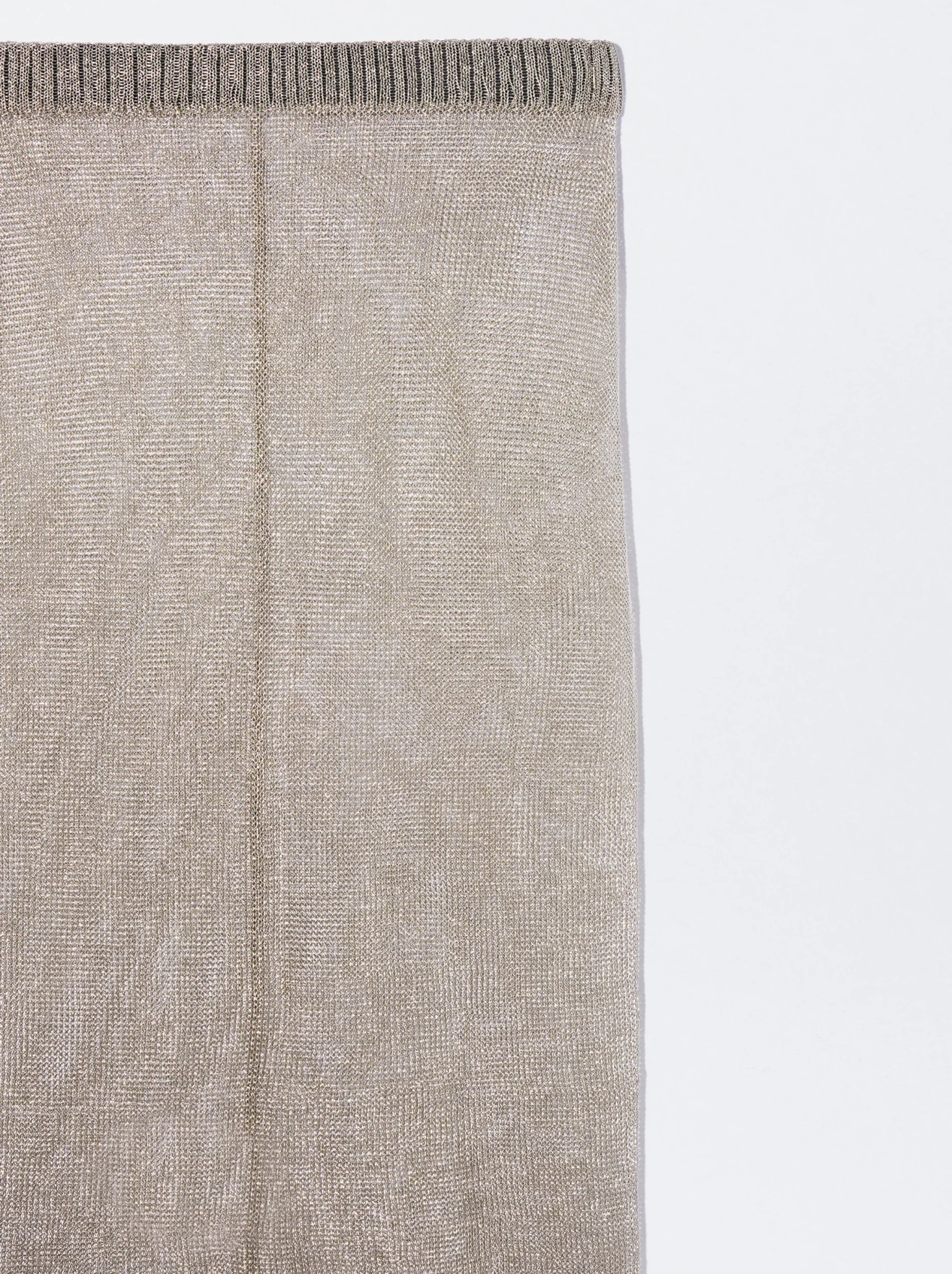 PARFOIS Falda Midi Metalizada Plateado Best Sale