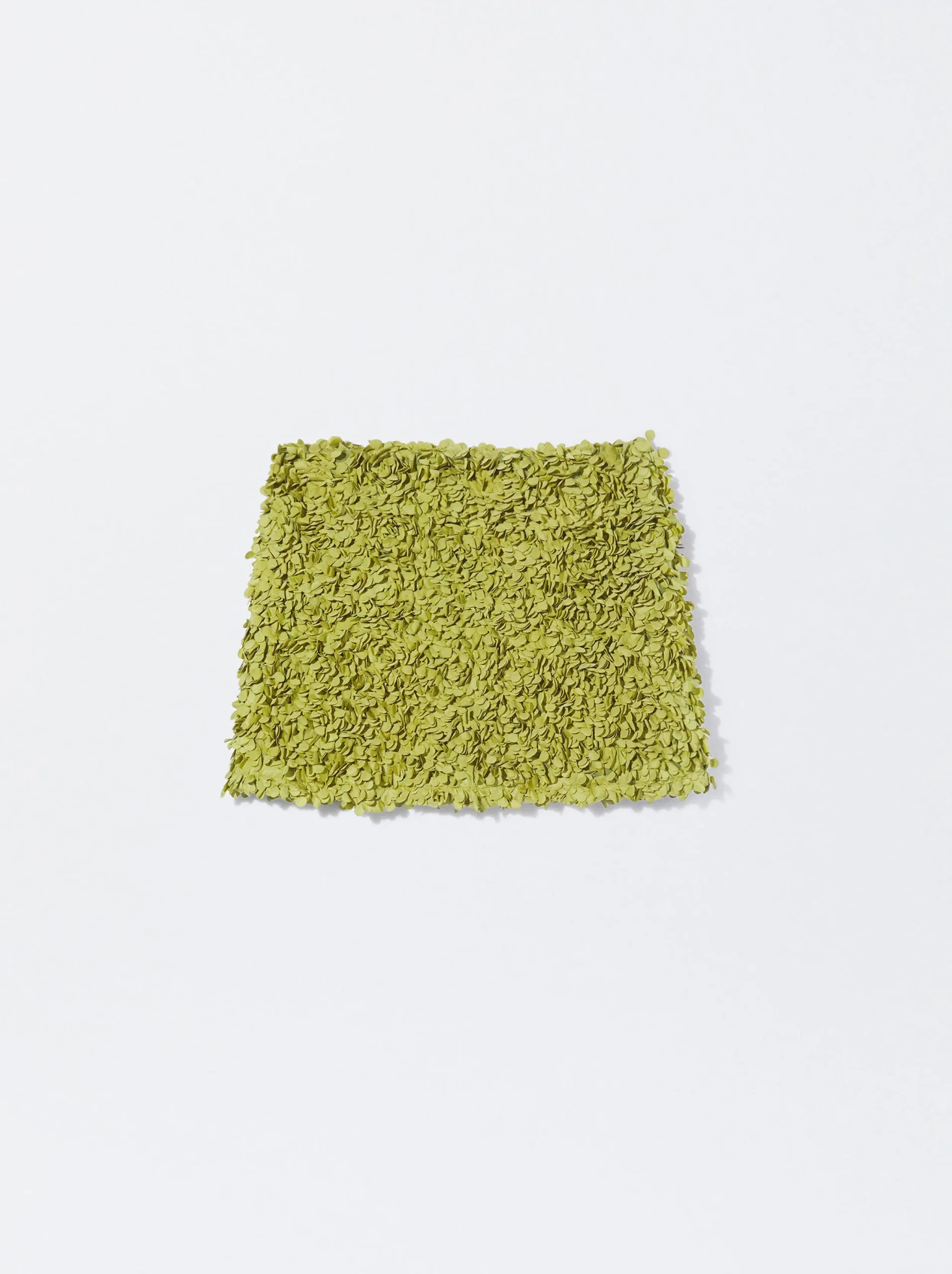 PARFOIS Falda Mini Con Textura Verde Shop