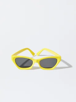 PARFOIS Gafas De Sol Cat Eye Amarillo New