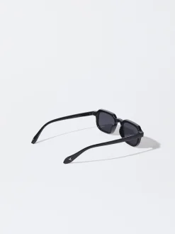 PARFOIS Gafas De Sol Cuadradas Negro New