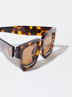 PARFOIS Gafas De Sol Cuadradas Marr&oacute;n Discount