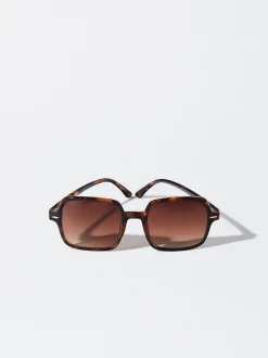PARFOIS Gafas De Sol Cuadradas Marrón Fashion