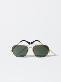 PARFOIS Gafas De Sol Cuadradas Dorado Fashion